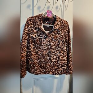 097 cheetah denim jacket